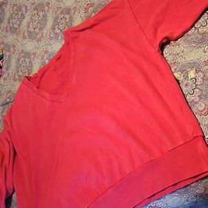 Vibrant Pink V-Neck Sweater